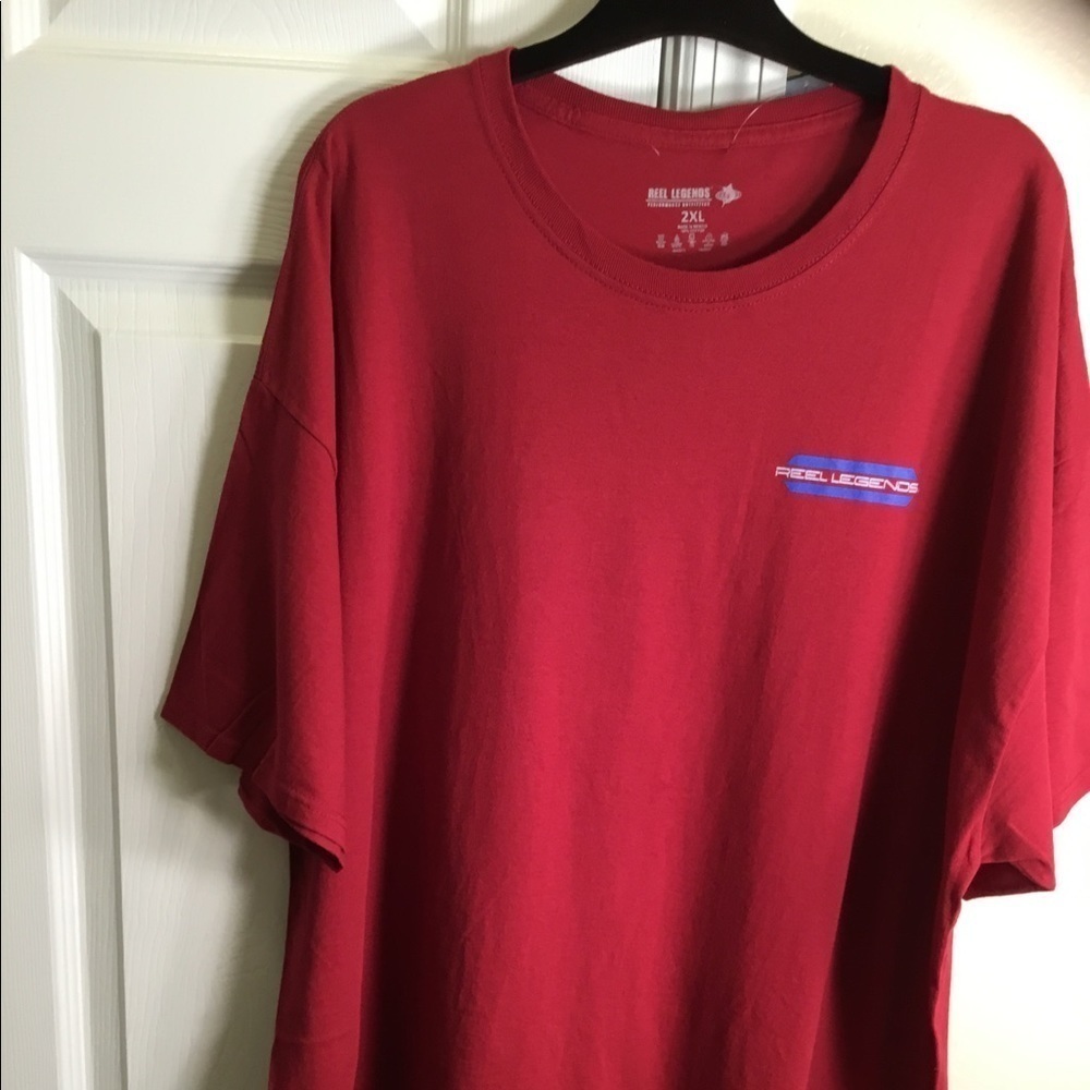 REEL LEGENDS RED FISHING T SHIRT - Picture 4 of 9